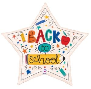 sempertex Balloons 28" Back to School Star Foil Balloon 28" Back to School Star Foil Balloon