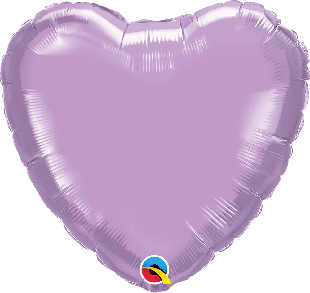 qualatex Balloons 18" Pearl Lavender Heart Foil Balloon 1ct Qualatex 18" Pearl Lavender Heart Foil Balloon 1ct Qualatex