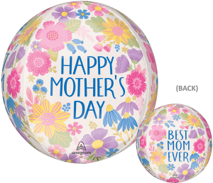Anagram balloons Balloons 15" Mother's Day Botanical Lines Orbz Foil Balloon 15" Mother's Day Botanical Lines Orbz Foil Balloon