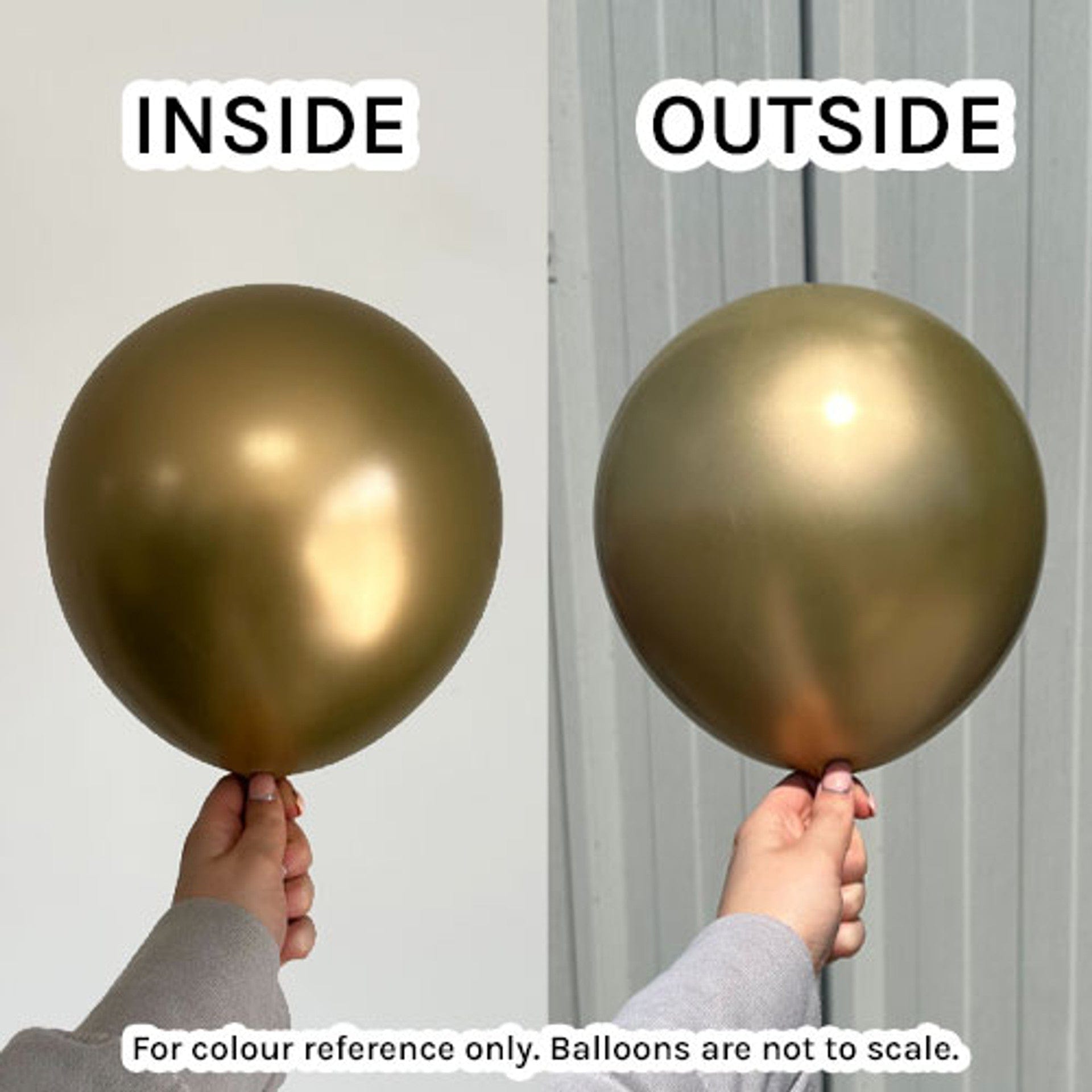  Balloons2Go Balloons Mirror Gold / 5 inch (100 Ct) Kalisan Mirror Collection– High Shine Latex Balloons for Statement Decor Kalisan Mirror Collection Latex Balloons | Glossy Metallic Finish