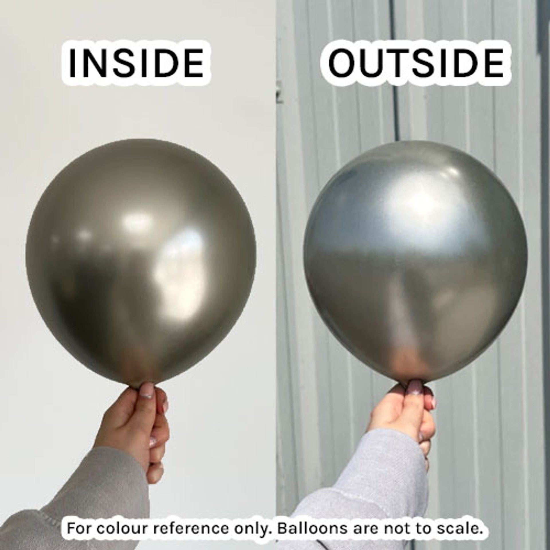  Balloons2Go Balloons Mirror White Gold / 5 inch (100 Ct) Kalisan Mirror Collection– High Shine Latex Balloons for Statement Decor Kalisan Mirror Collection Latex Balloons | Glossy Metallic Finish