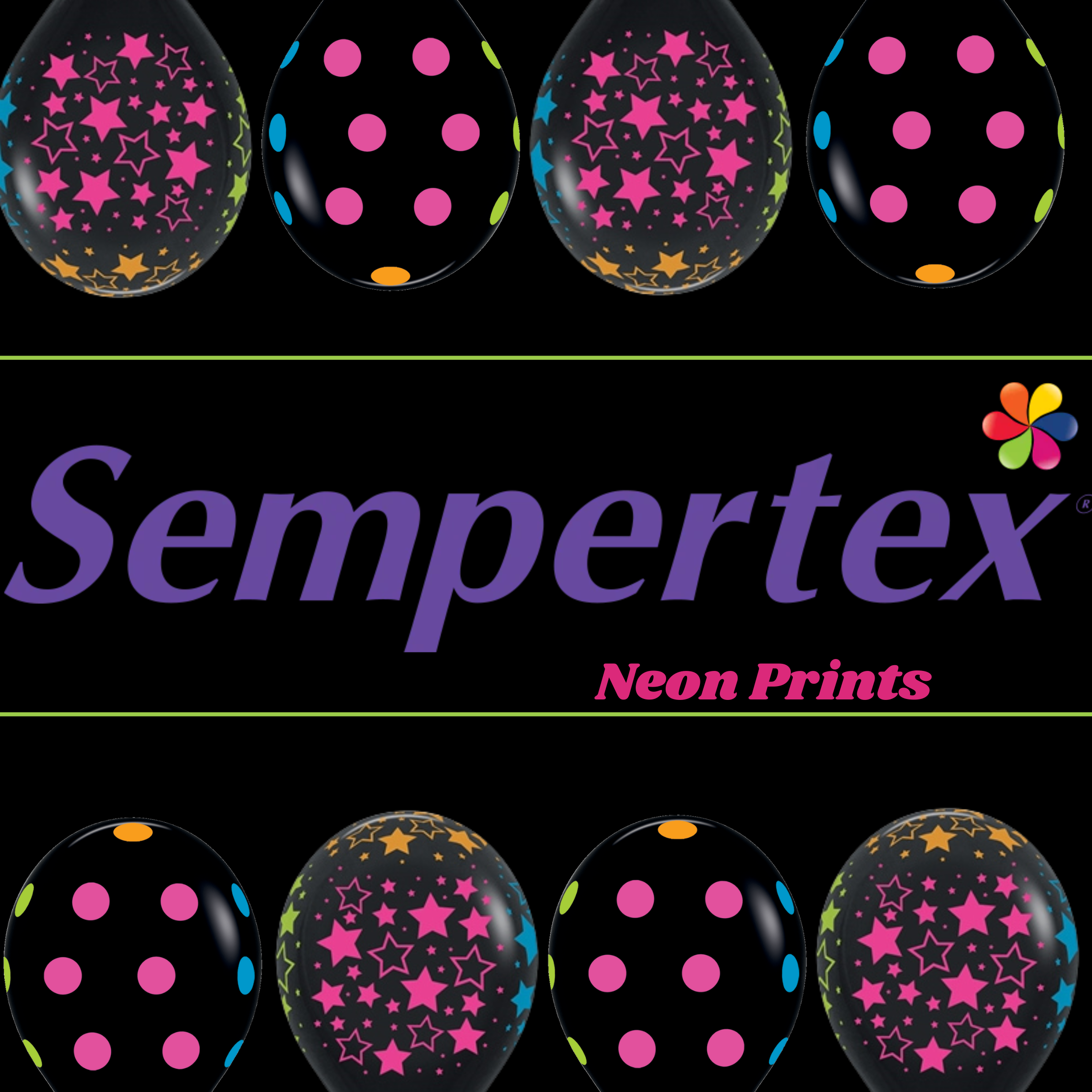 11 inch Neon Prints Sempertex
