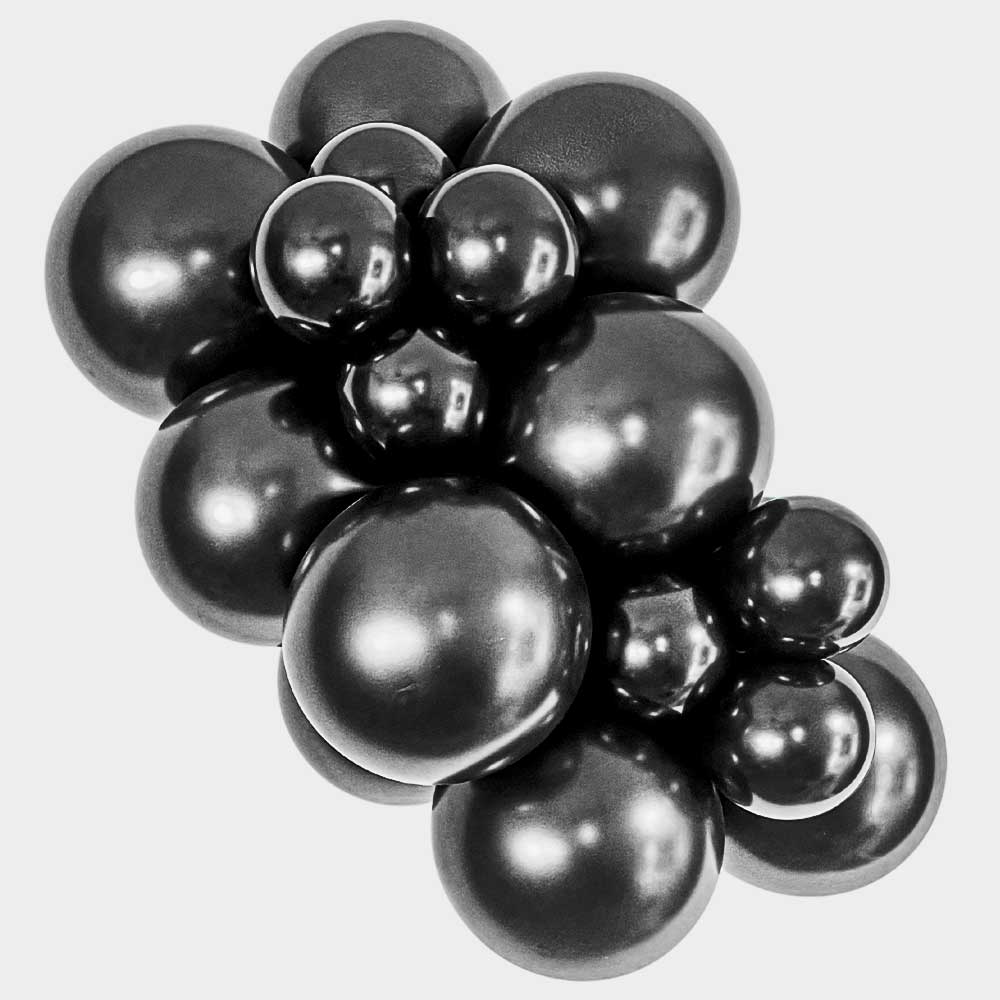 tuftex Balloons 11" Shadow EFFECTS Black  Latex Balloons – TUFTEX | 25 Ct 11" TUFTEX Shadow Black Balloons – Metallic | 25 Count