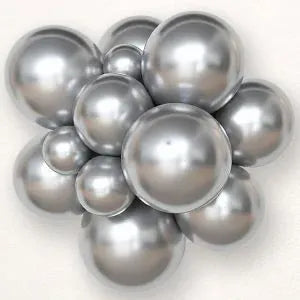 Premier Balloons Belbal Balloons 12" Glossy silver latex balloon 50Ct 12" Glossy silver latex balloon 50Ct
