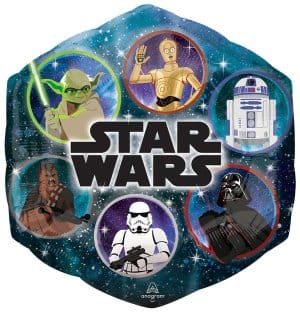 Anagram balloons Balloons 22" x 23" Star Wars Galaxy Shape Foil Balloon 22" x 23" Star Wars Galaxy Shape Foil Balloon