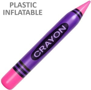 3" X 21" Crayon Inflatable - Purple