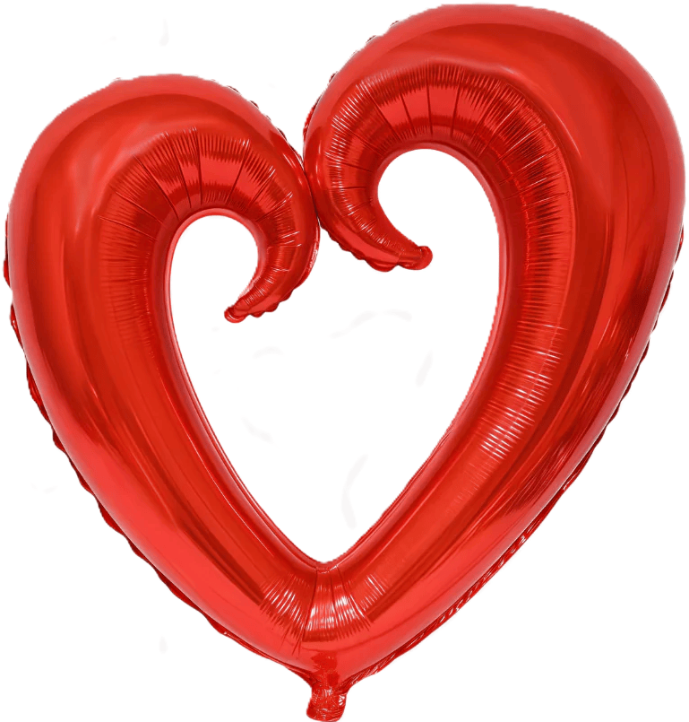 Decochamp Balloons 22" Open Heart Red Foil Balloon 22" Open Heart Red Foil Balloon