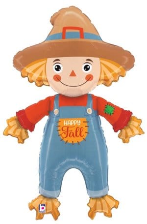 sempertex Balloons 40" Happy Fall Cute Scarecrow Foil Balloon - Pkg 1ct 40" Happy Fall Cute Scarecrow Foil Balloon - Pkg 1ct