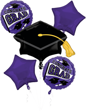 Anagram balloons Balloons Graduation School Colors Purple Bouquet Balloon Kit Graduation School Colors Purple Bouquet Balloon Kit