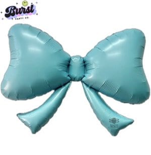 40" Cute Baby Blue Bow Foil Shape - Pkg