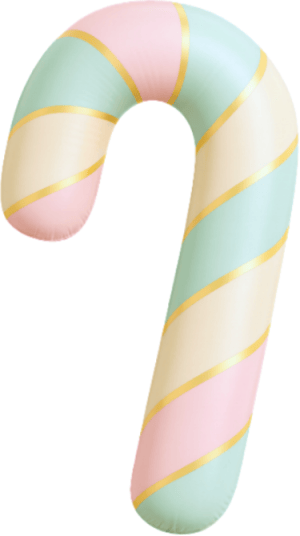 Decochamp Balloons 34" Candy Cane Pastel Swirl Foil Balloon 34" Candy Cane Pastel Swirl Foil Balloon