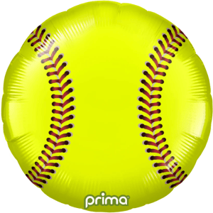 prima Balloons 18" Softball Foil Balloon - Pkg 18" Softball Foil Balloon - Pkg