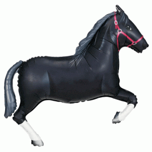 sempertex Balloons 43" Black Horse Shape Foil Balloon 43" Black Horse Shape Foil Balloon