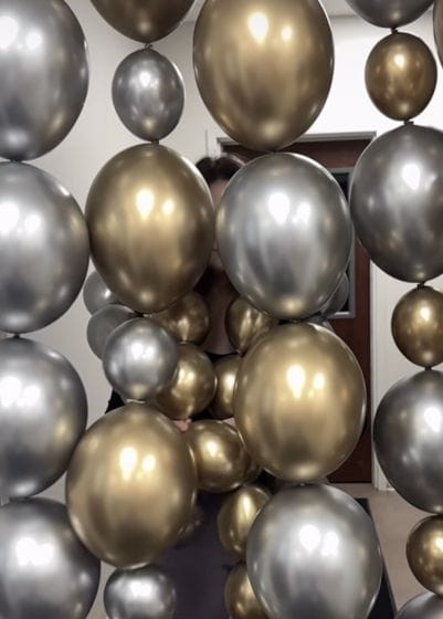 Balloons2Go Reflex Silver Link-O-Loon Latex Balloons 12 inch | 25ct Reflex Silver Link-O-Loon Latex Balloons | 25ct 12 inch