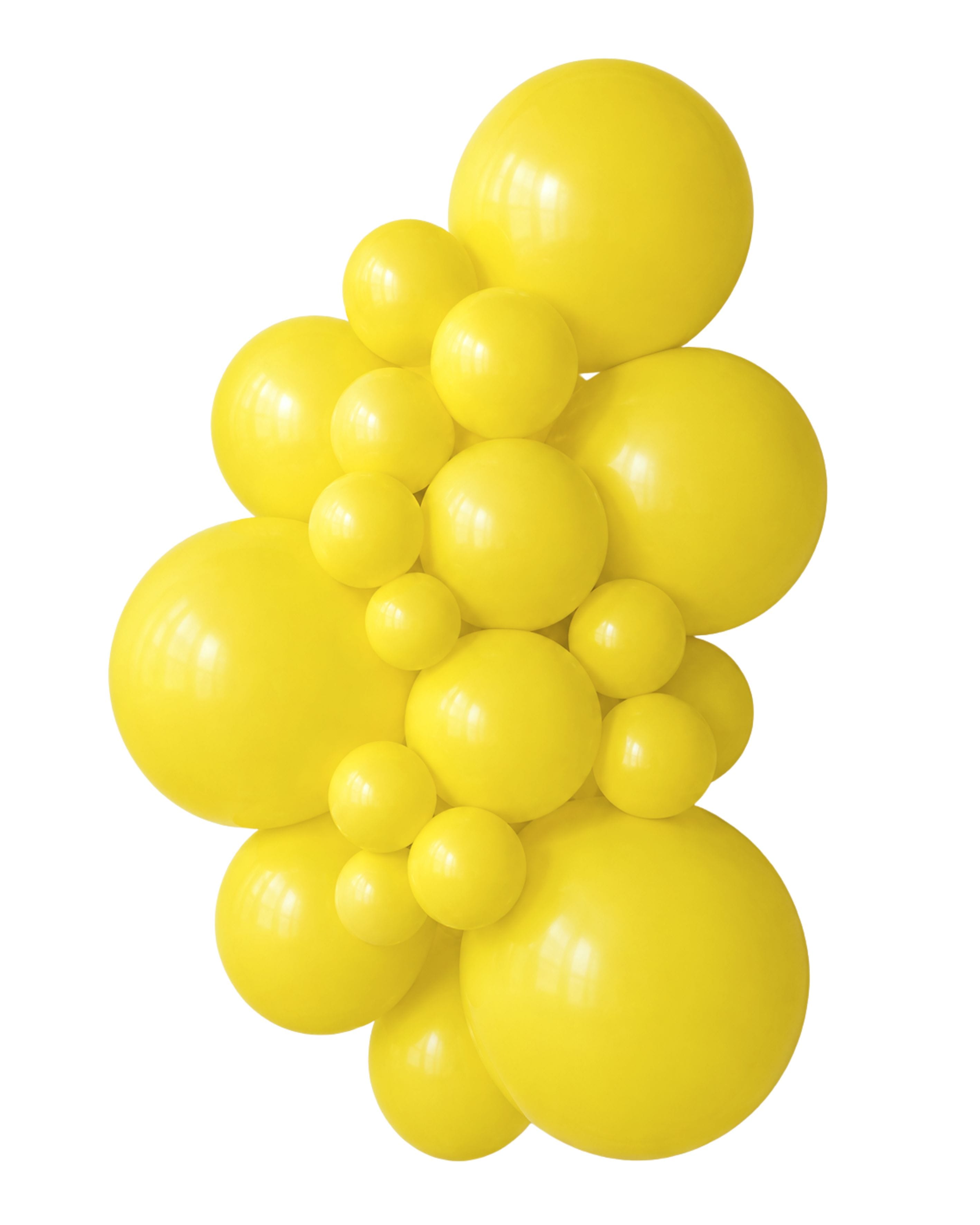 Balloons2Go Balloons 5 inch (100 Ct) / Yellow Kalisan Standard Colors All Sizes Kalisan Deluxe Latex Balloons | Vibrant Color Collection