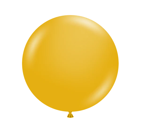  Balloons2Go Mustard TUFTEX Deluxe Round Latex Colors | 24" 3 ct TUFTEX Deluxe Round Latex Colors | 24" 3 ct
