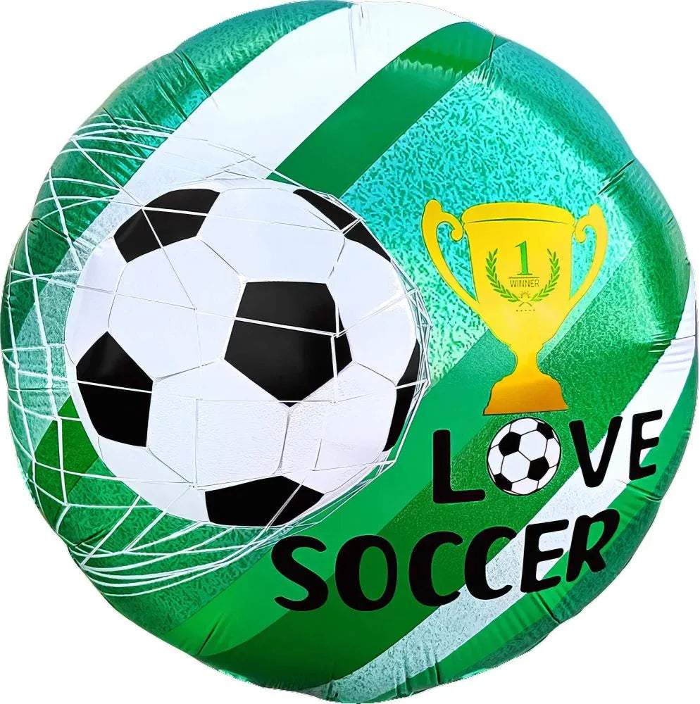18" I love Soccer foil balloon 1ct