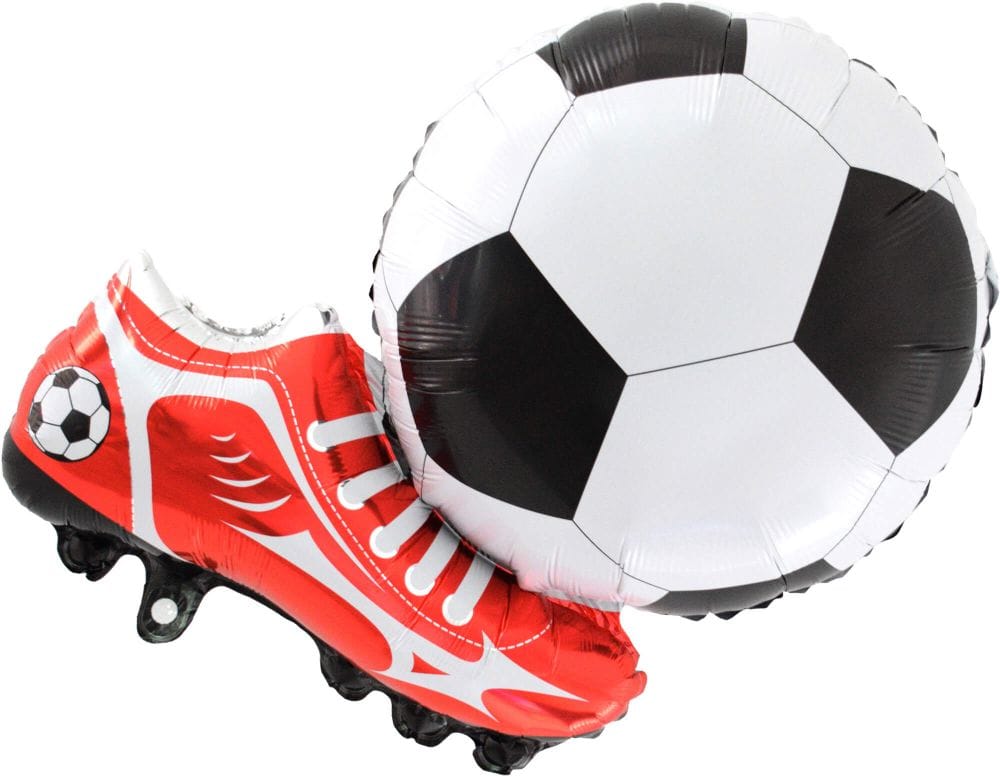 29" Red Cleats Soccer Foil Balloon