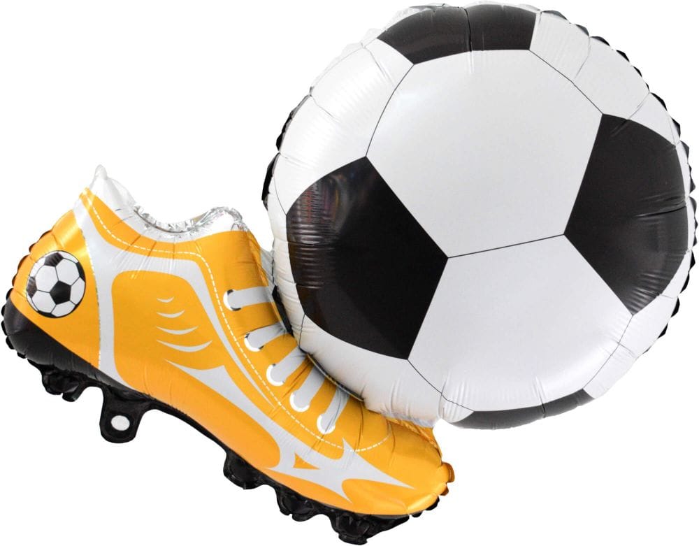 29" Yellow Cleats Soccer Foil Balloon