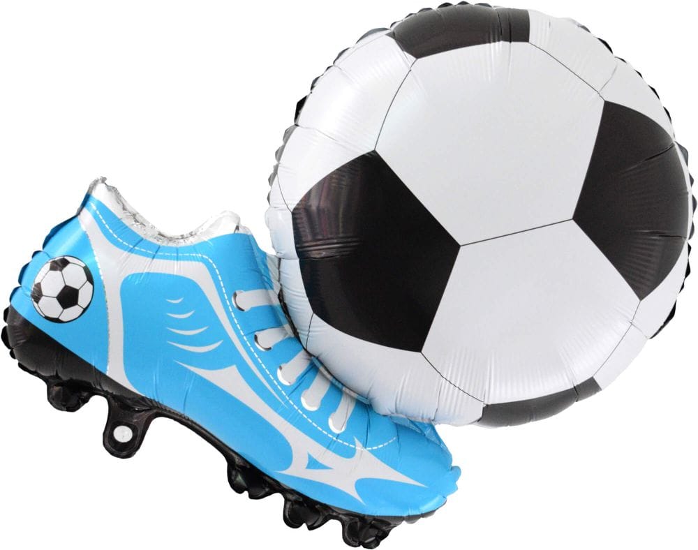 29" Blue Cleats Soccer Foil Balloon