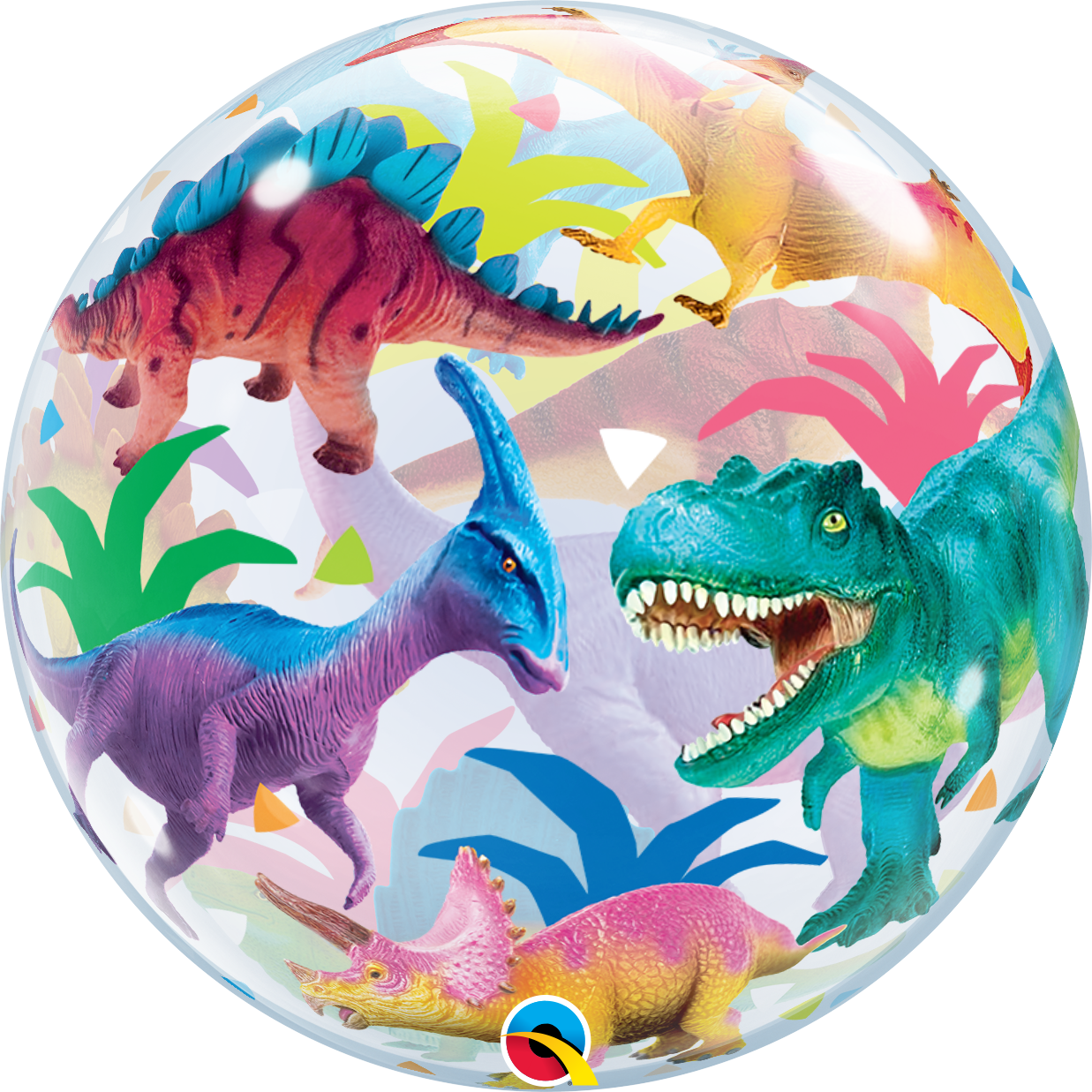 Colorful Dinosaurs 22 inch round