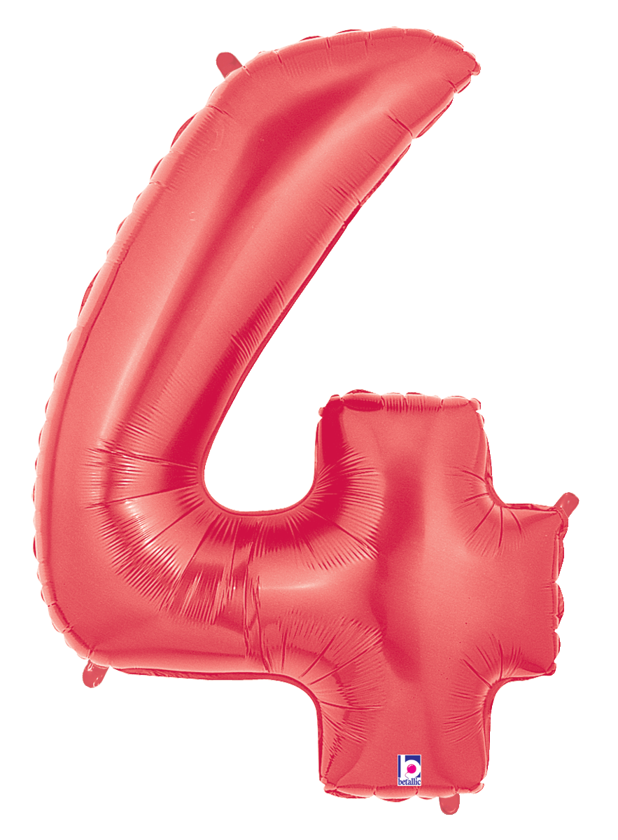 40" Red Foil Number Balloon