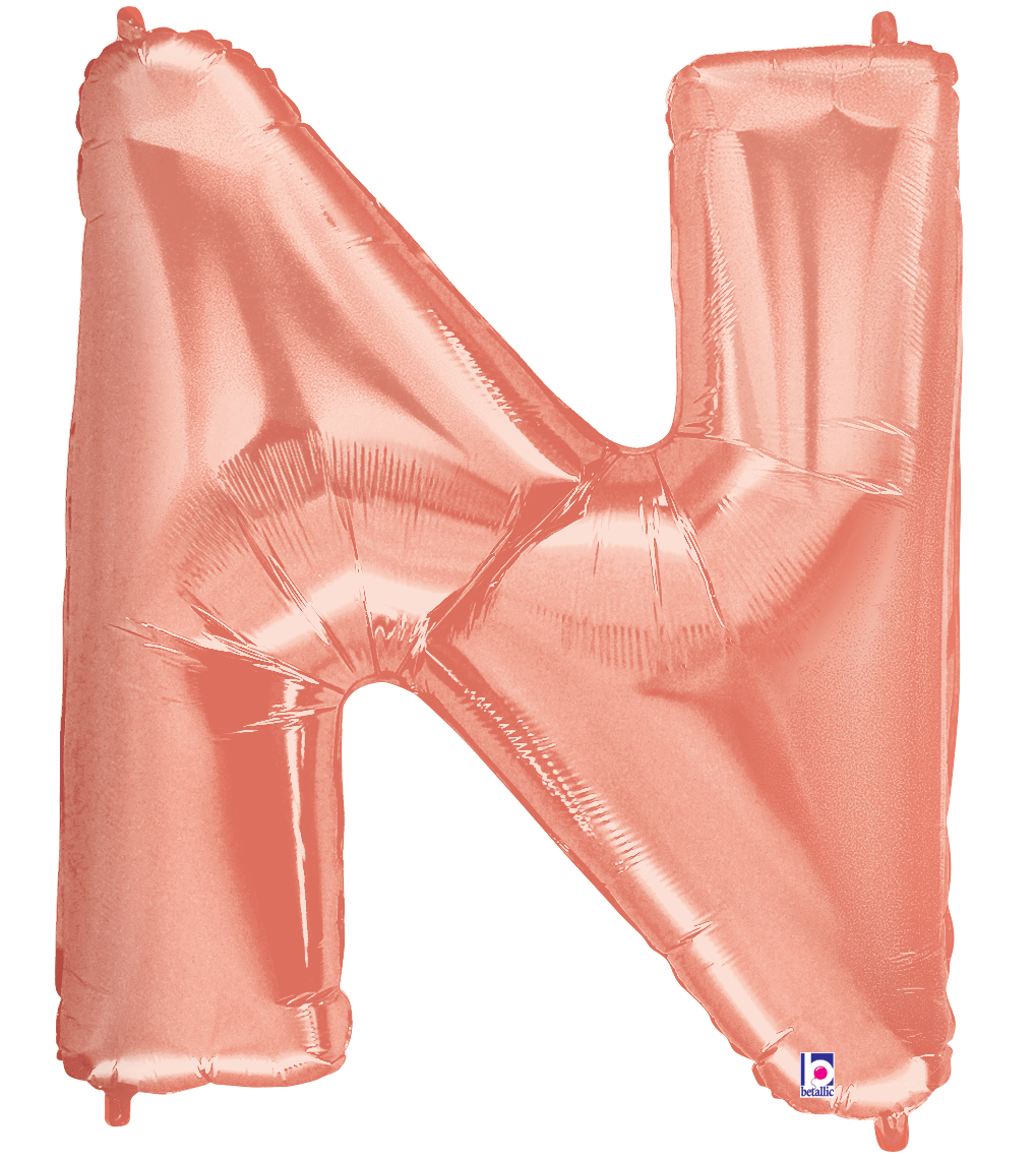 40" Rose Gold Letter Balloons