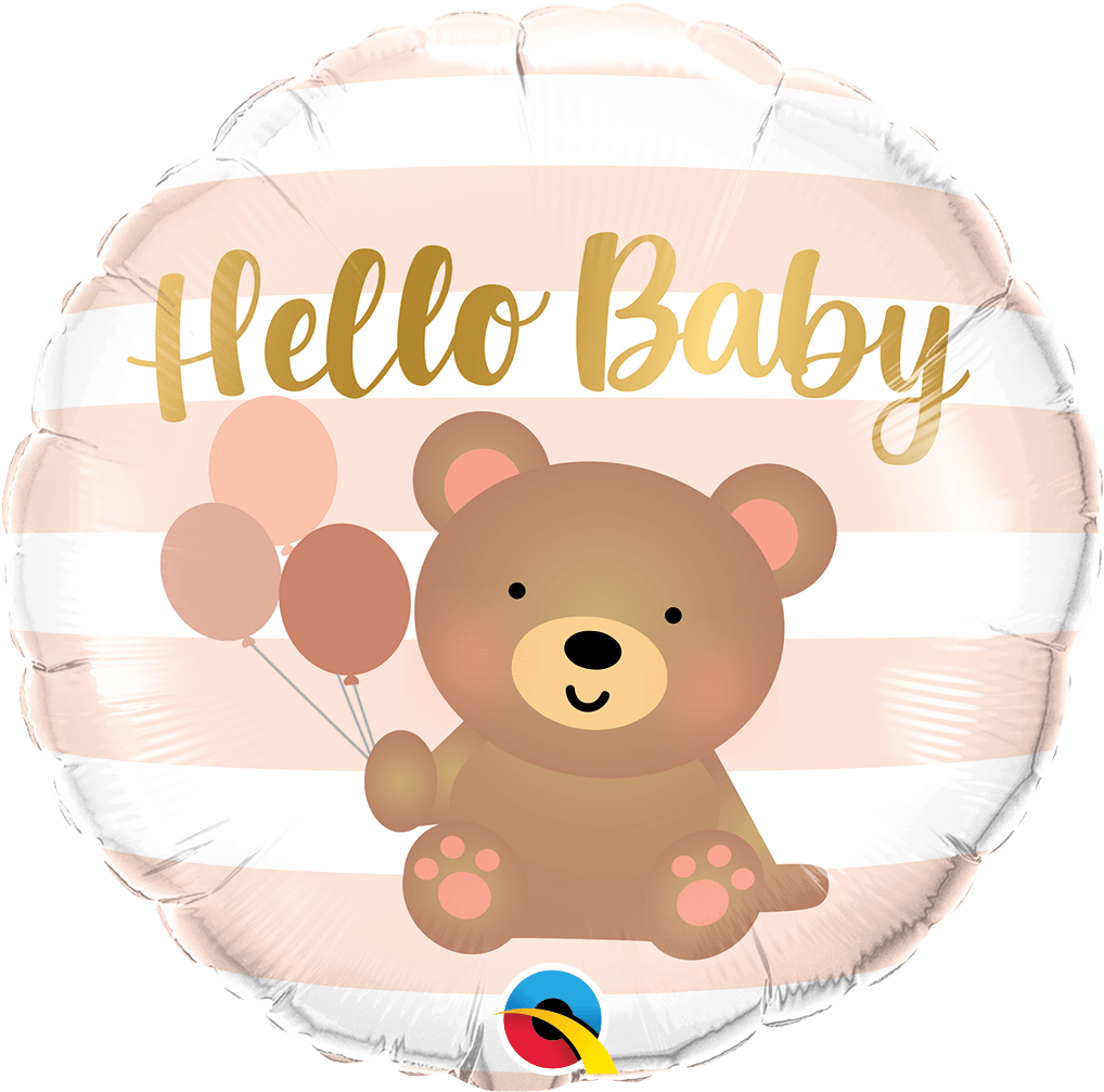 Hello Baby Bear 18 inch Foil Balloon