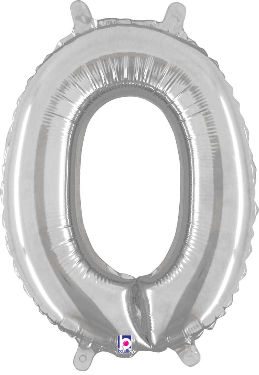 14 inch Foil Numbers Silver
