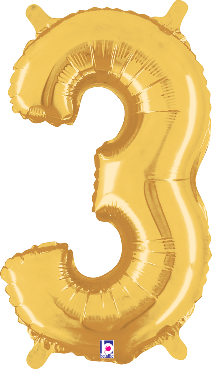 14 inch Foil Numbers Gold