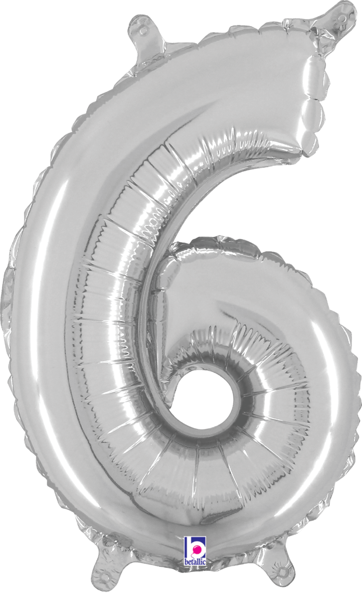 14 inch Foil Numbers Silver