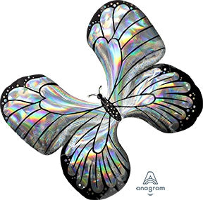 Iridescent Butterfly Foil Balloon - Holographic