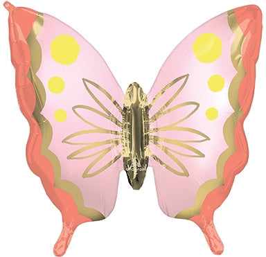 30in Soulful Blossoms Butterfly SuperShape Foil Balloon