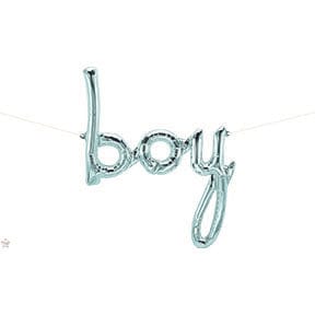42 inch Script BOY Northstar PASTEL BLUE Balloon