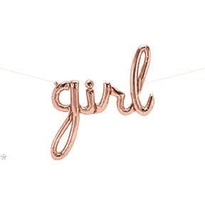 37 inch Script GIRL Northstar ROSE GOLD Balloon