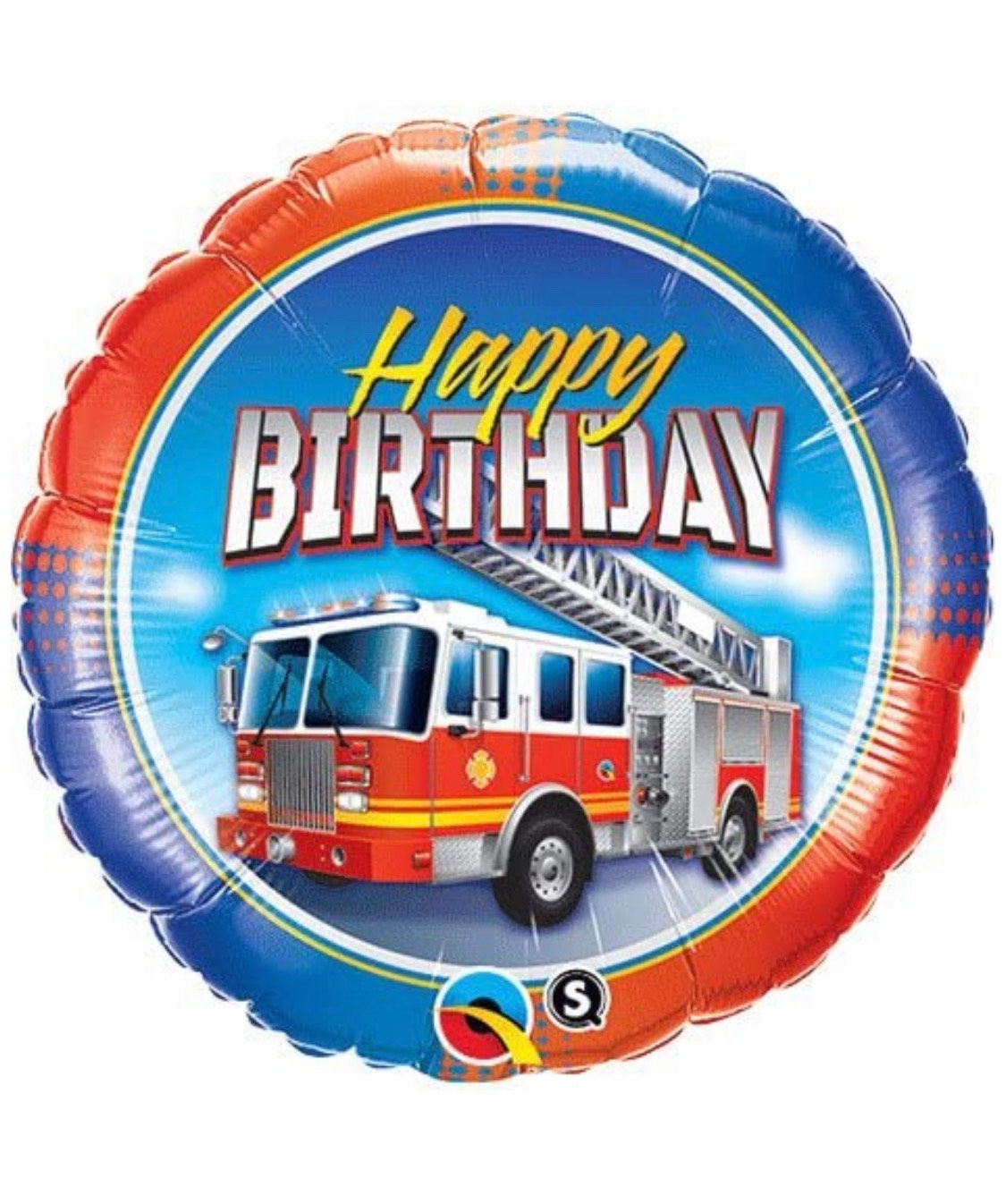 Happy Birthday Fire Truck 18” Mylar