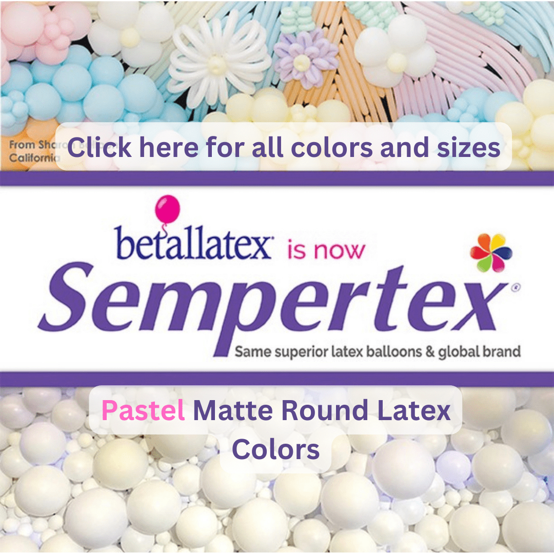 Sempertex Pastel Matte Round Latex Balloons | All Sizes