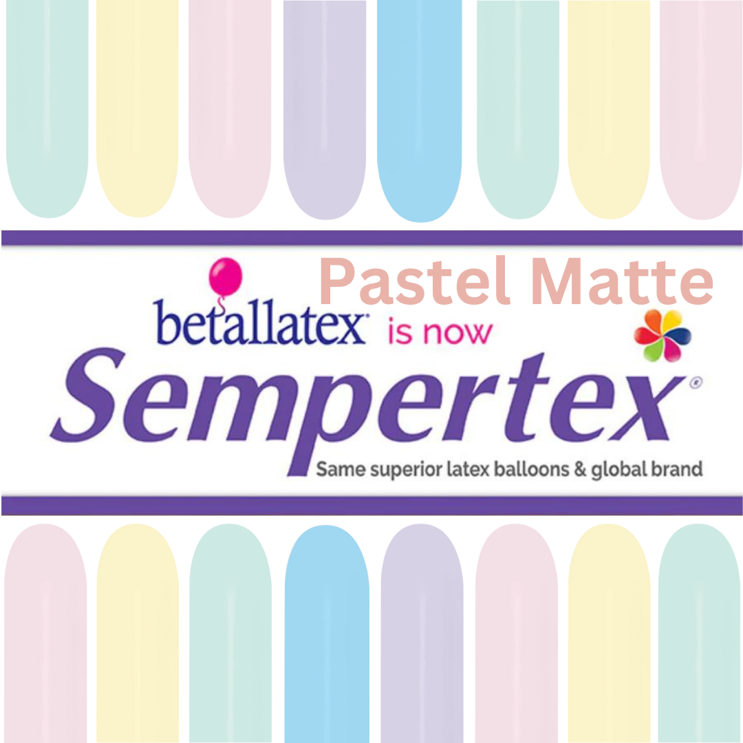 Sempertex Pastel Matte Twisting-Entertainer Latex Balloons | 50 Count