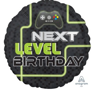 18" Level Up Birthday Foil Balloon