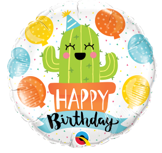 18" Birthday Party Cactus Foil Balloon