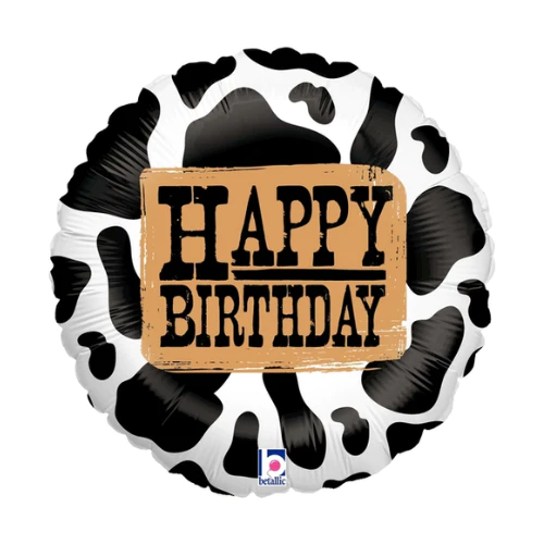 18" Western Happy Birthday Foil Balloon