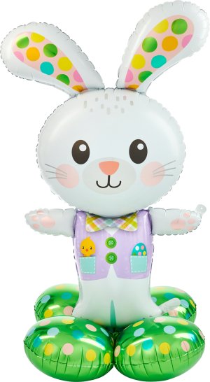 46" x 29" AirLoonz Spotted Easter Bunny Balloon